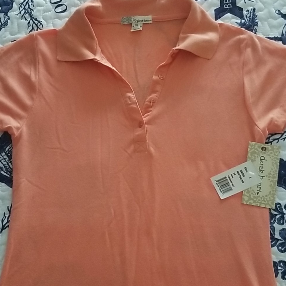 Orange Polo Top (medium/large fit) says XL incorre
